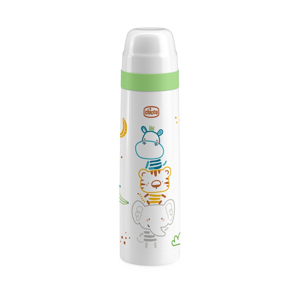 CHICCO Termoska biela s obrázkami mix dizajnov 500 ml
