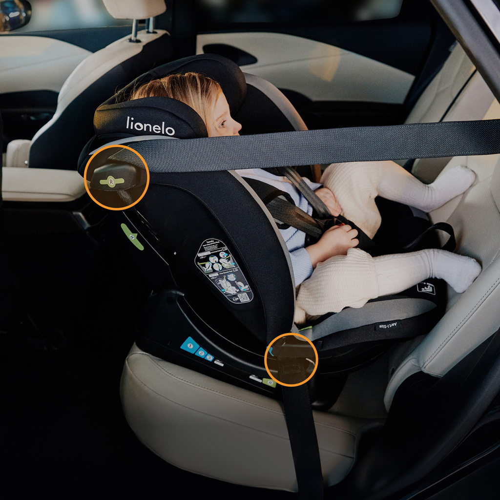 LIONELO Autosedačka Aart i-Size (40-150 cm) Grey Graphite