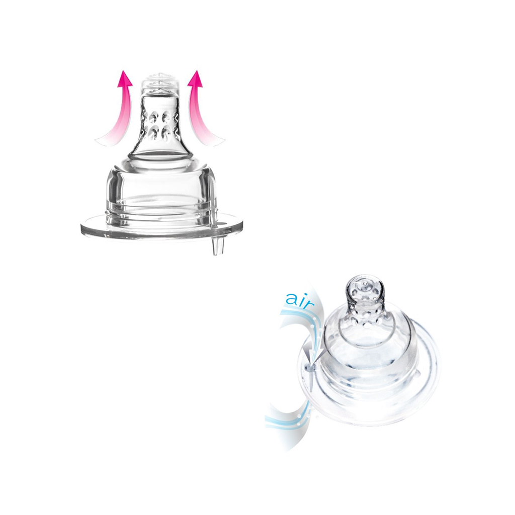 LOVI Cumlík na fľašu silikónový Super Vent mini 2ks