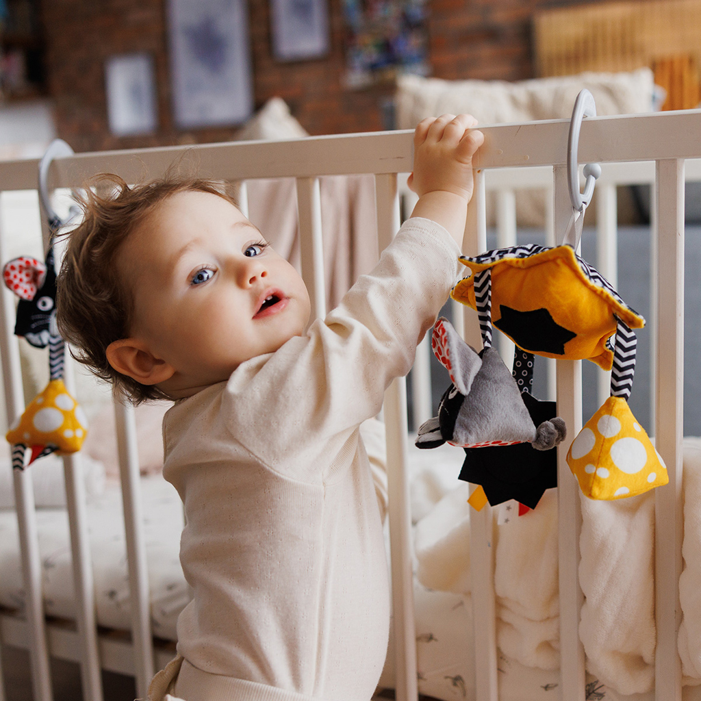 BABYONO Hračka závesná kontrastný kolotoč Mouse 0 m+