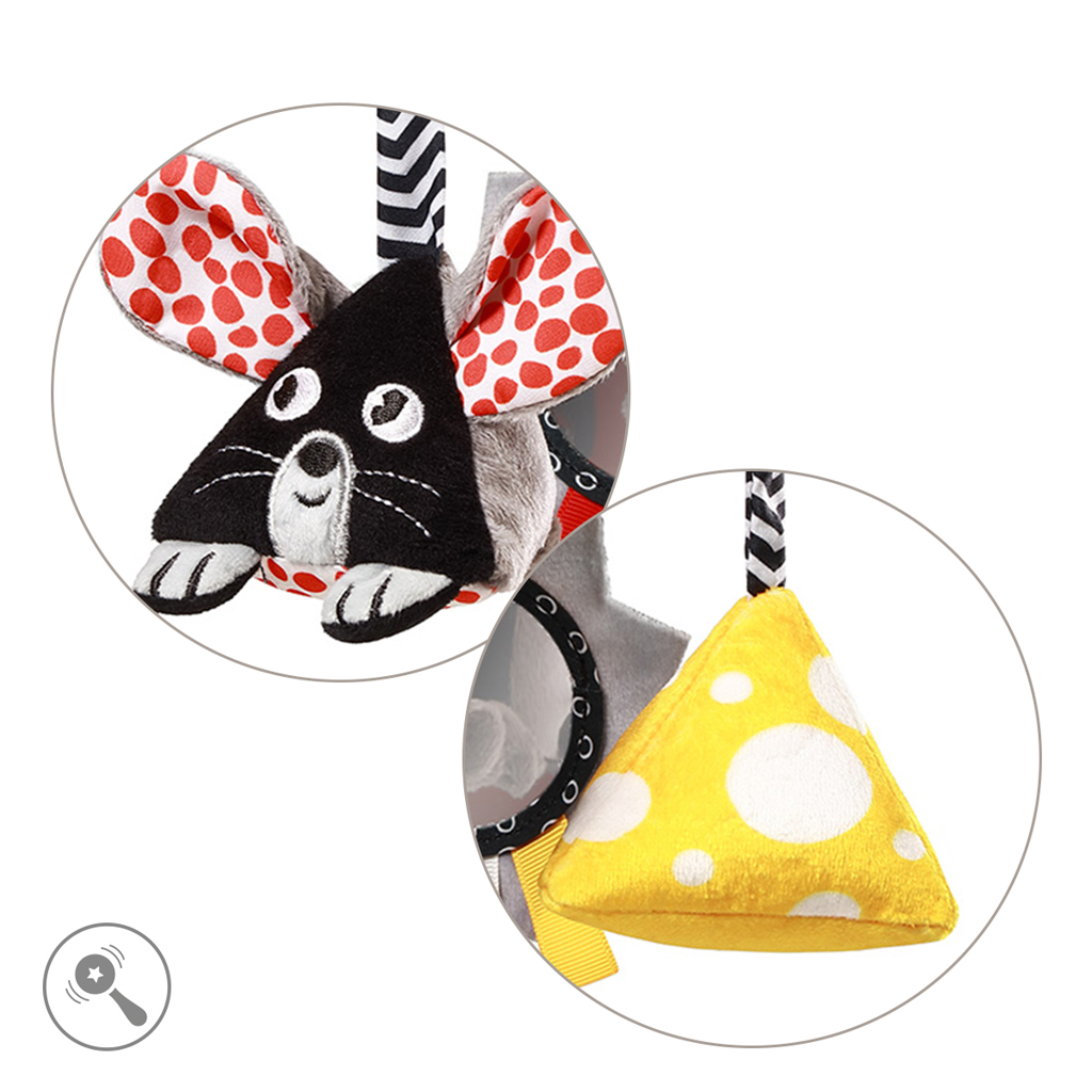 BABYONO Hračka závesná kontrastný kolotoč Mouse 0 m+