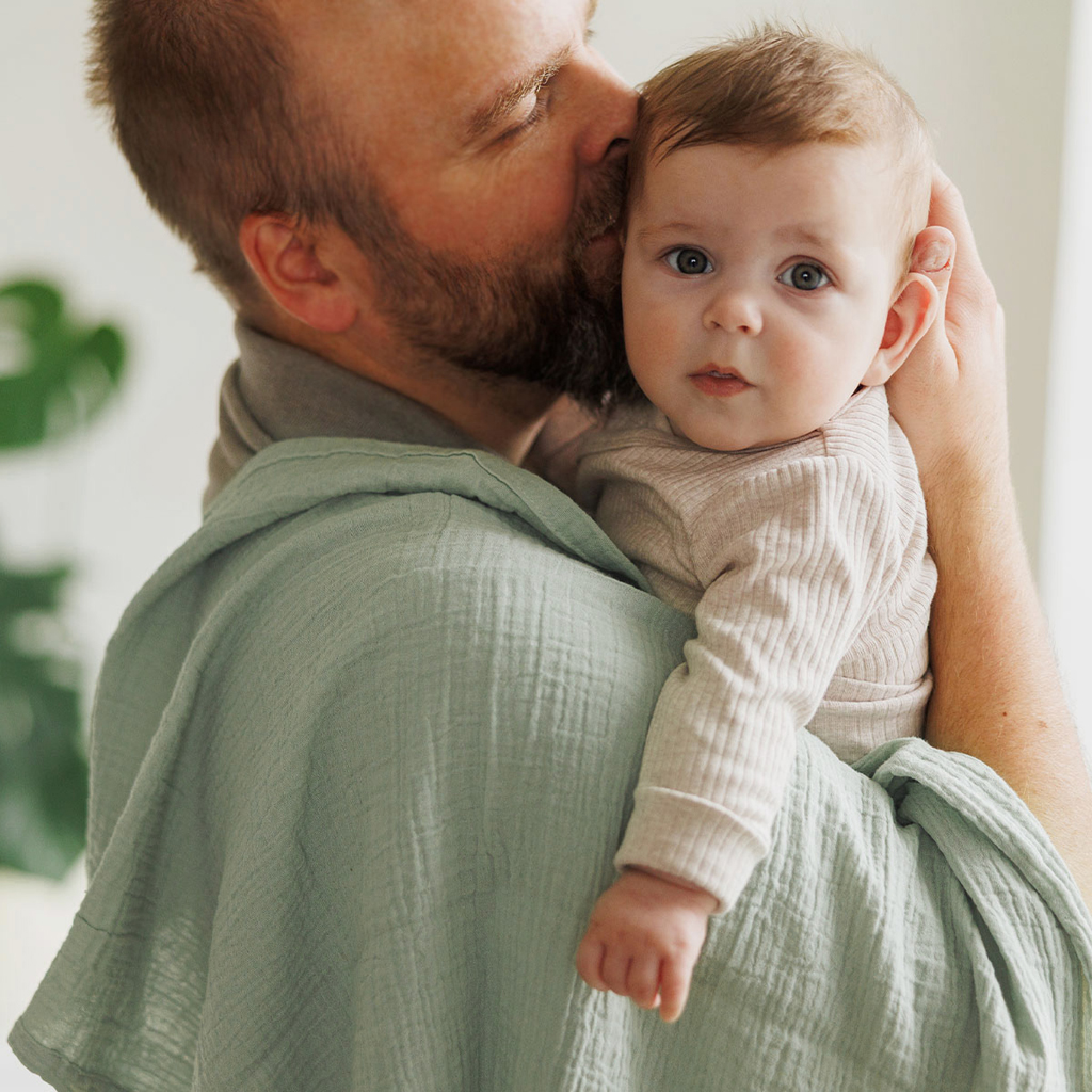 BABYONO Plienky mušelínové Super Soft 3 ks, Green 70 x 70 cm