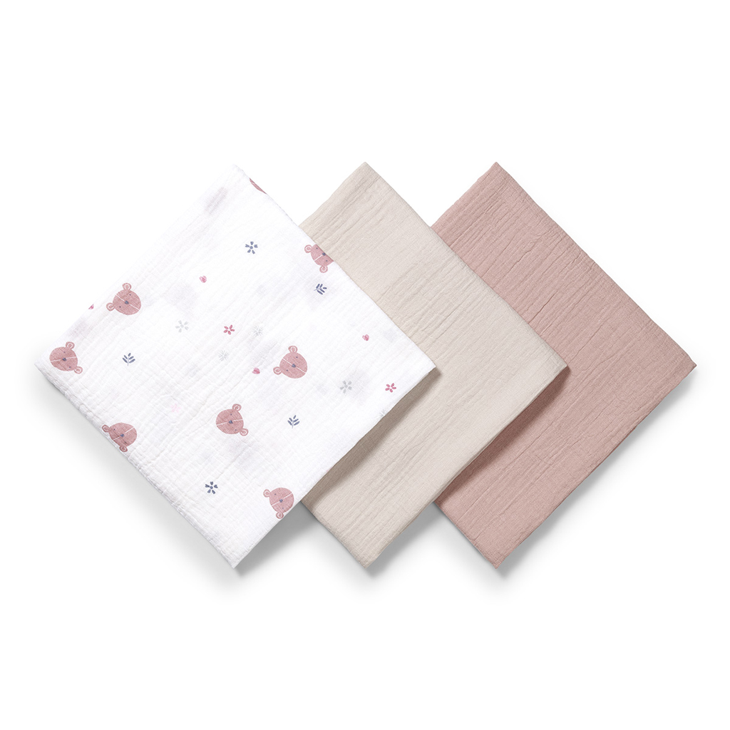 BABYONO Plienky mušelínové Super Soft 3 ks, Grey 70 x 70 cm