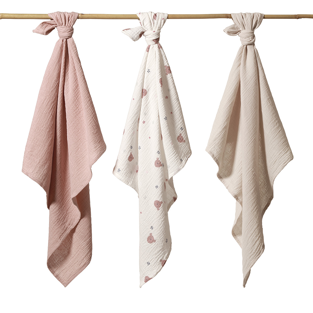 BABYONO Plienky mušelínové Super Soft 3 ks, Grey 70 x 70 cm