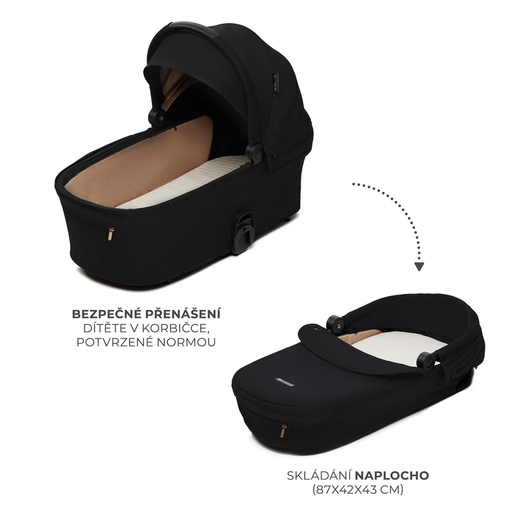 KINDERKRAFT Kočík kombinovaný Nea 2 2v1 Midnigth Black