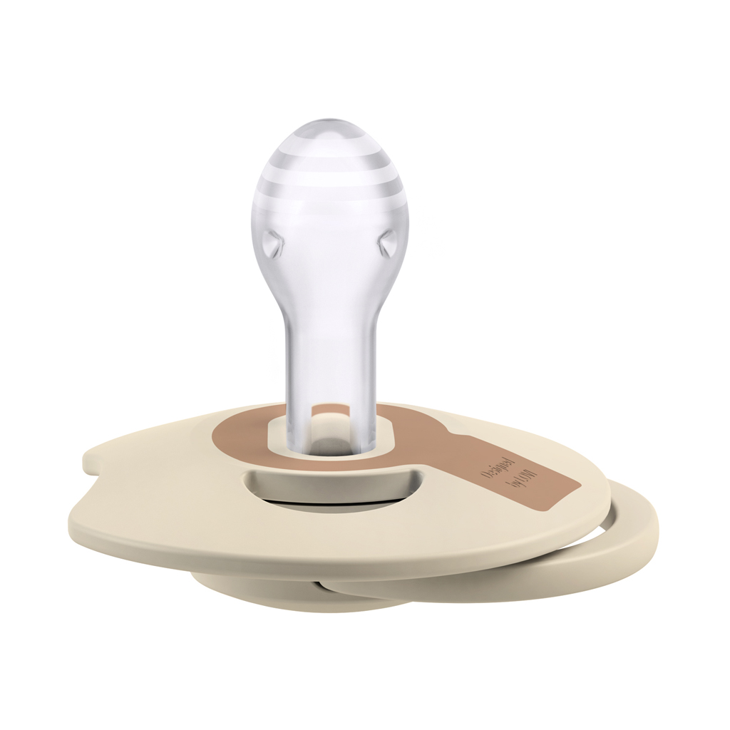 LOVI Cumlík silikónový dynamický Prime 18m+ 2ks Coconut/Ivory