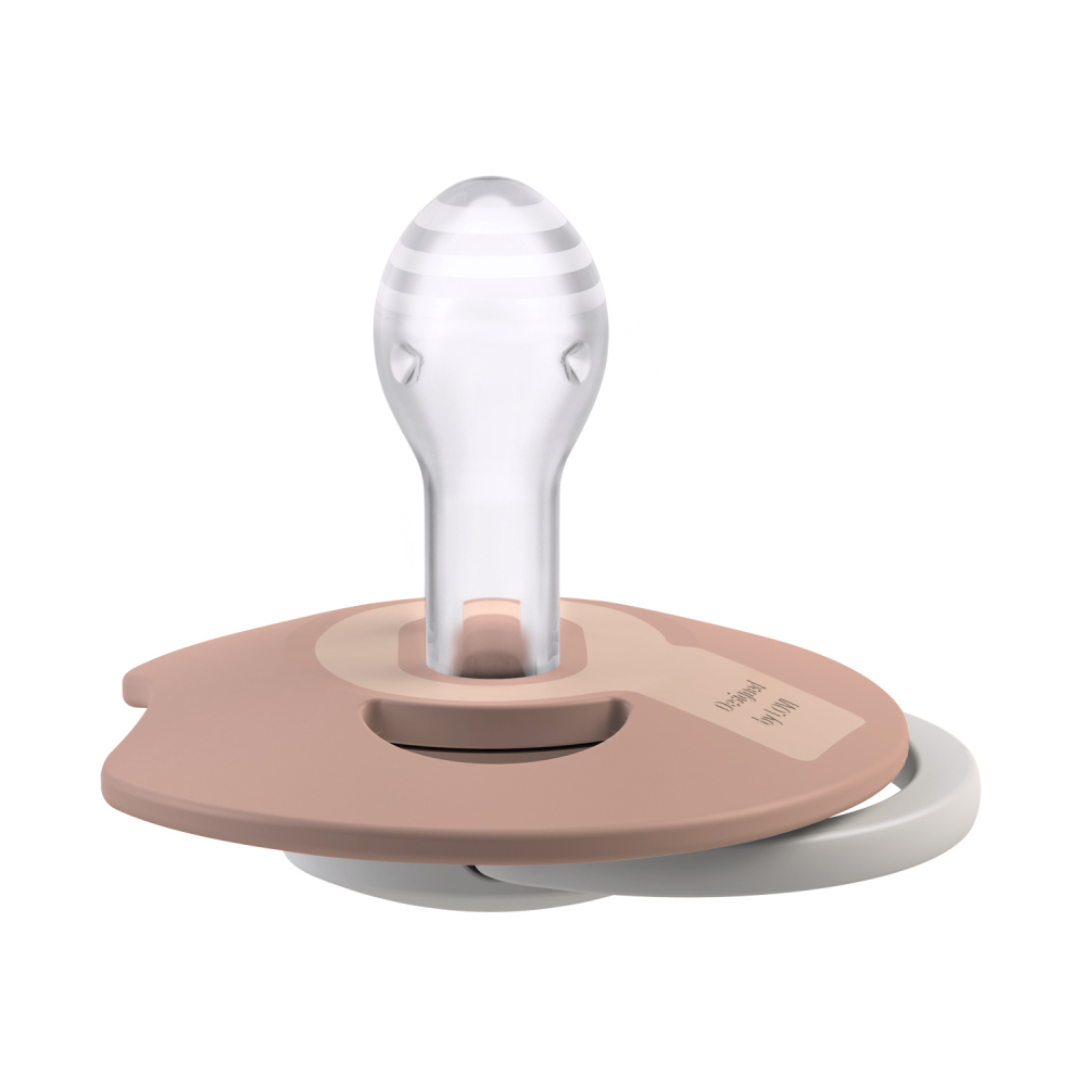 LOVI Cumlík svietiaci silikónový dynamický Prime 18m+ 2ks Ivory/Blush