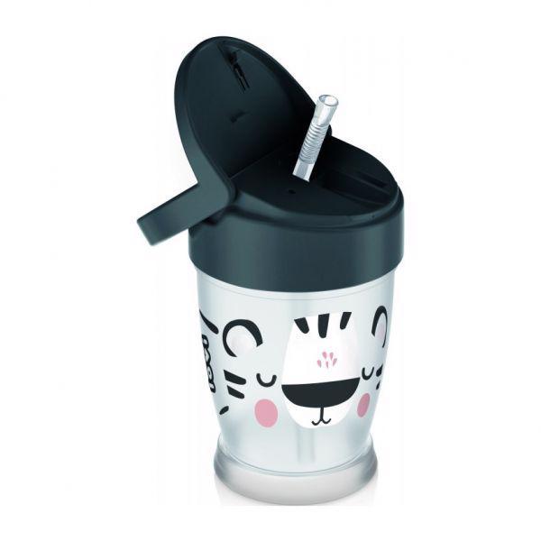 LOVI Môj hrnček so slamkou Salt&amp;Pepper Junior 250 ml