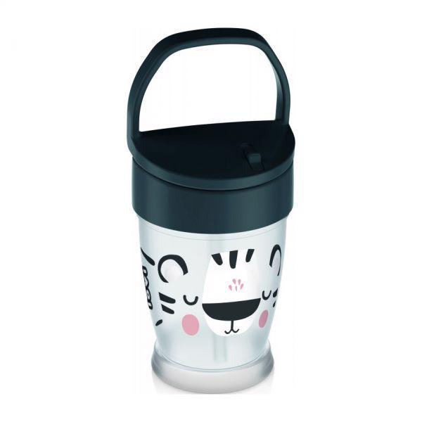 LOVI Môj hrnček so slamkou Salt&amp;Pepper Junior 250 ml