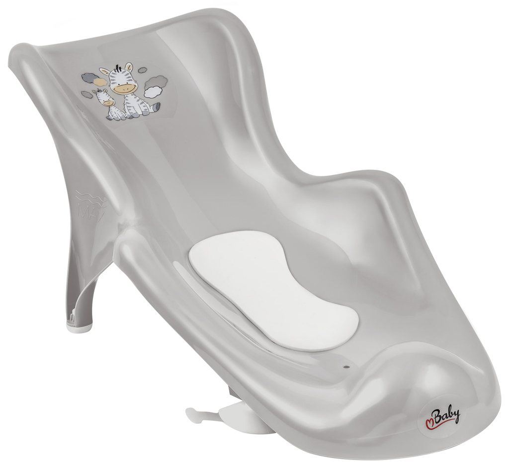 MALTEX Lehátko do vane s protišmykovou podložkou Zebra - Grey