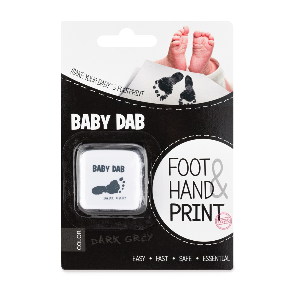 BABY DAB Farba na detské odtlačky - šedá