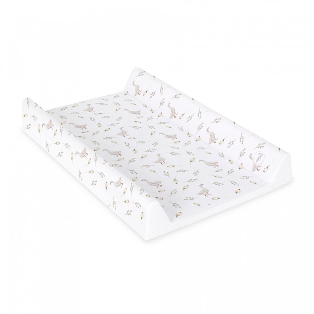 CEBA BABY Podložka prebaľovacia 2-hranná s pevnou doskou (50x70) Basic Goose