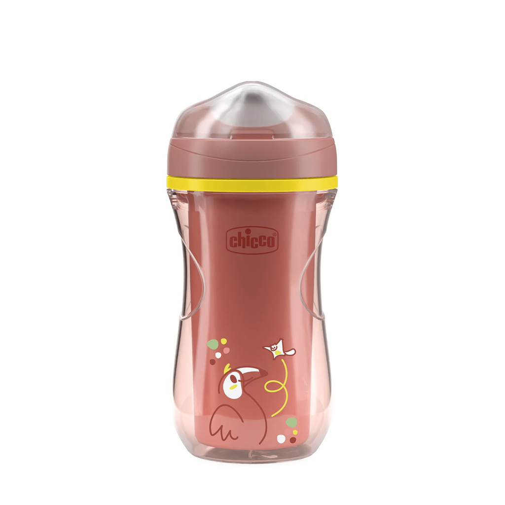 CHICCO Hrnček Active termo s tvrdým náustkom pink, 14m+