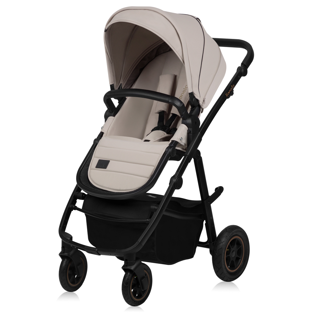 LIONELO Kočík kombinovaný Amber Plus 3v1 Beige Sand