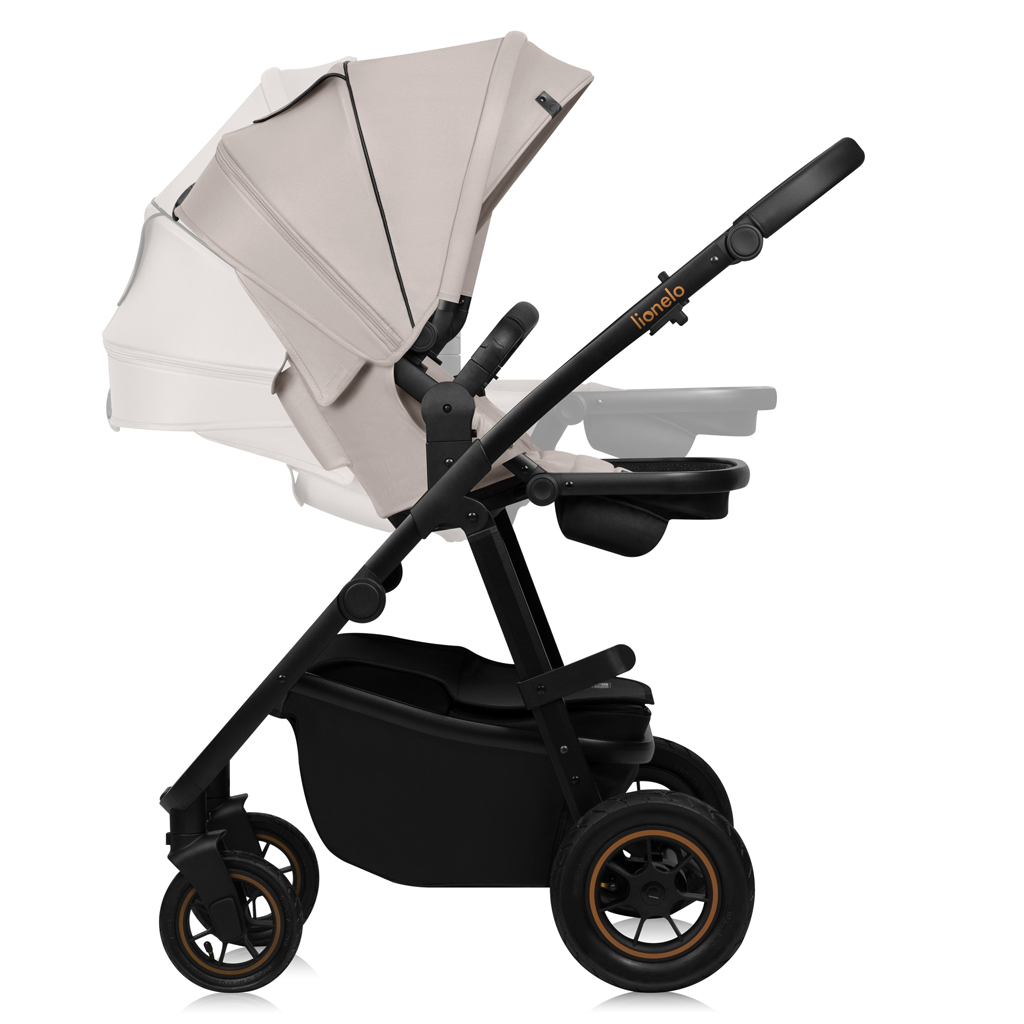 LIONELO Kočík kombinovaný Amber Plus 3v1 Beige Sand