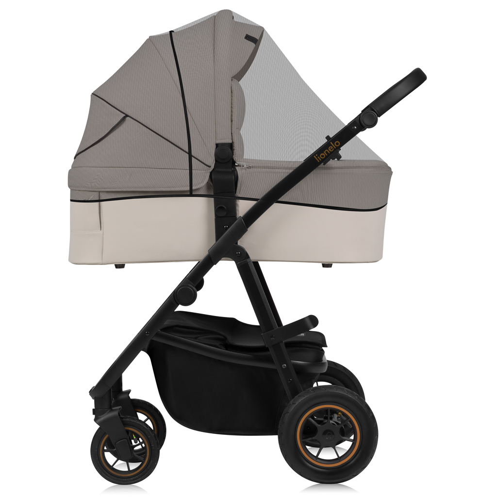 LIONELO Kočík kombinovaný Amber Plus 3v1 Beige Sand