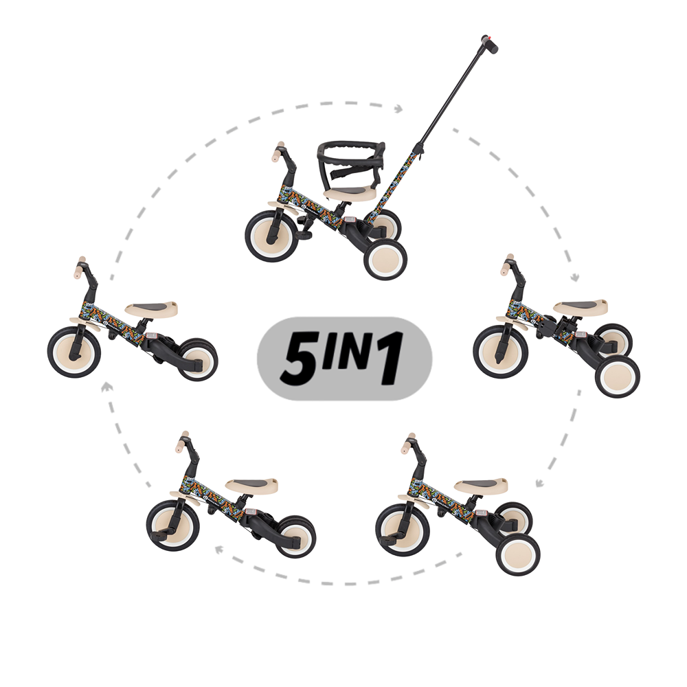 PETITE&amp;MARS Trojkolka multifunkčná 5v1 Turbo - limitovaná edícia City Beat