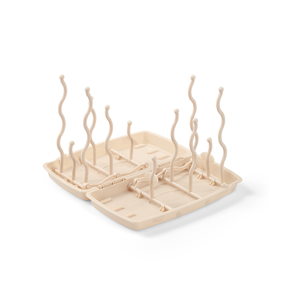 BABYONO Stojan na sušenie dojčenských fliaš a cumlíkov béžový