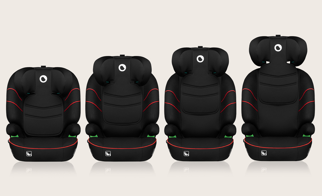 LIONELO Autosedačka Lars i-Size (100-150 cm) Sporty Black Red
