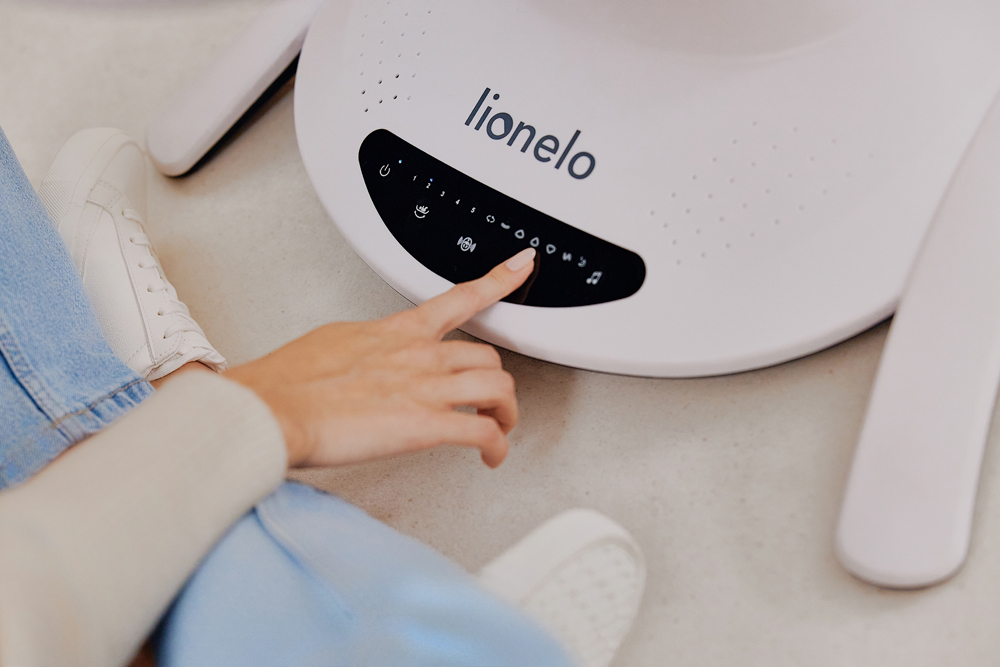 LIONELO Detské lehátko Bella Set Grey Concrete, 0m+