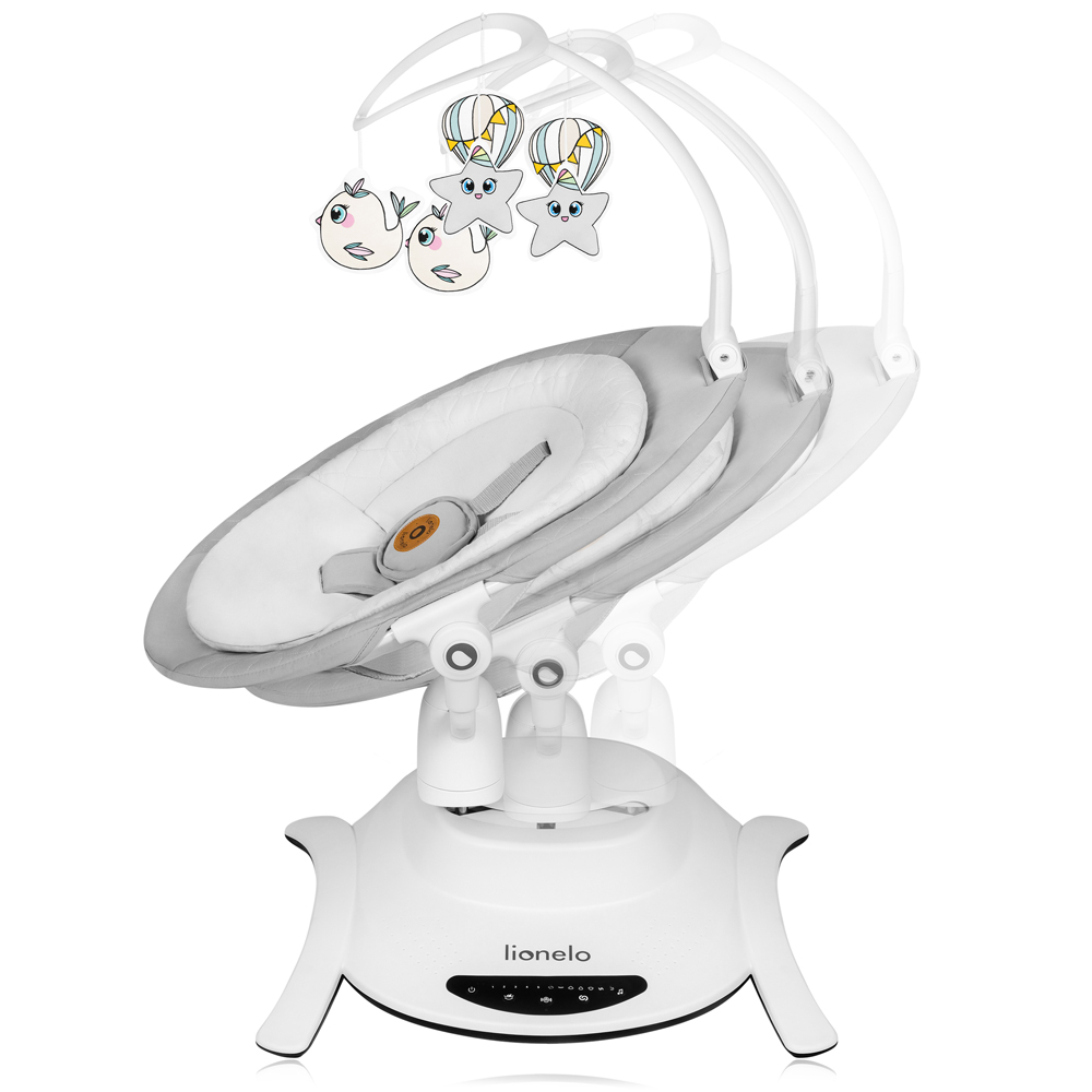 LIONELO Detské lehátko Bella Set Grey Concrete, 0m+