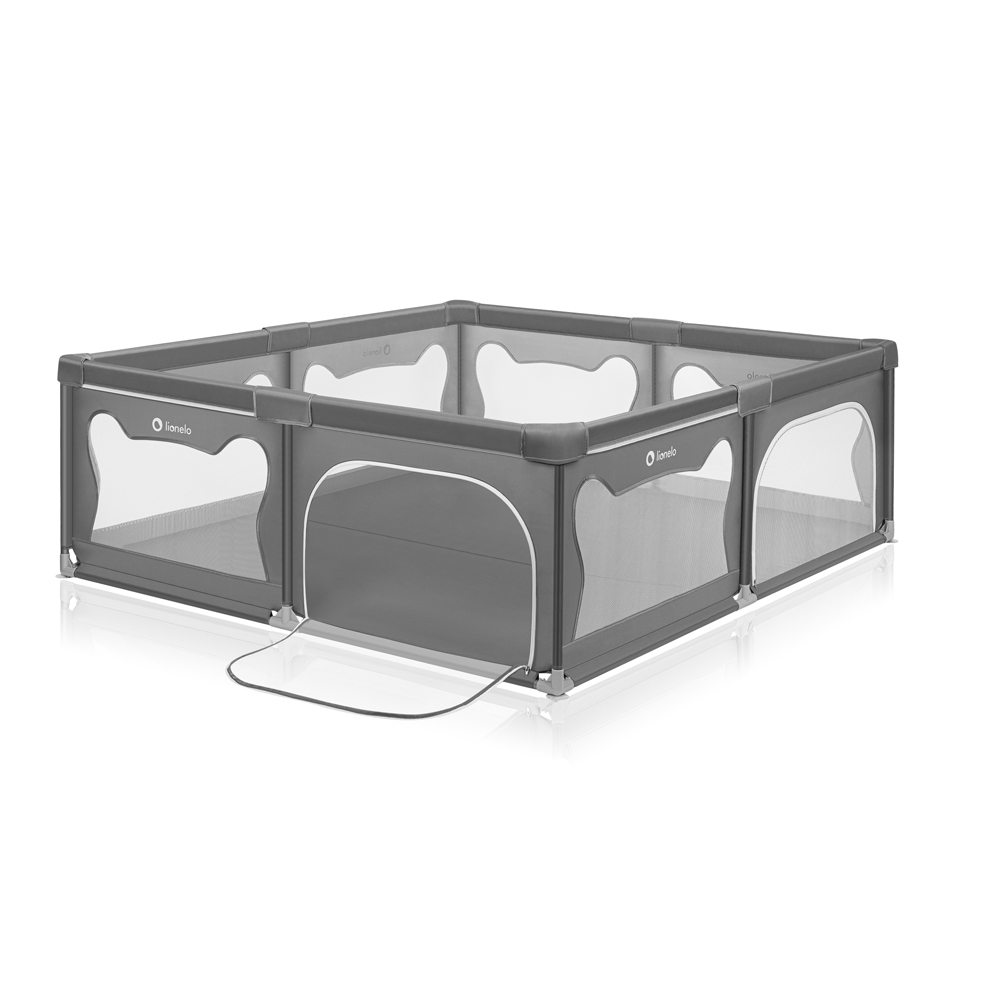 LIONELO Ohrádka pre deti Willow XL Grey Concrete 187 x 207 cm