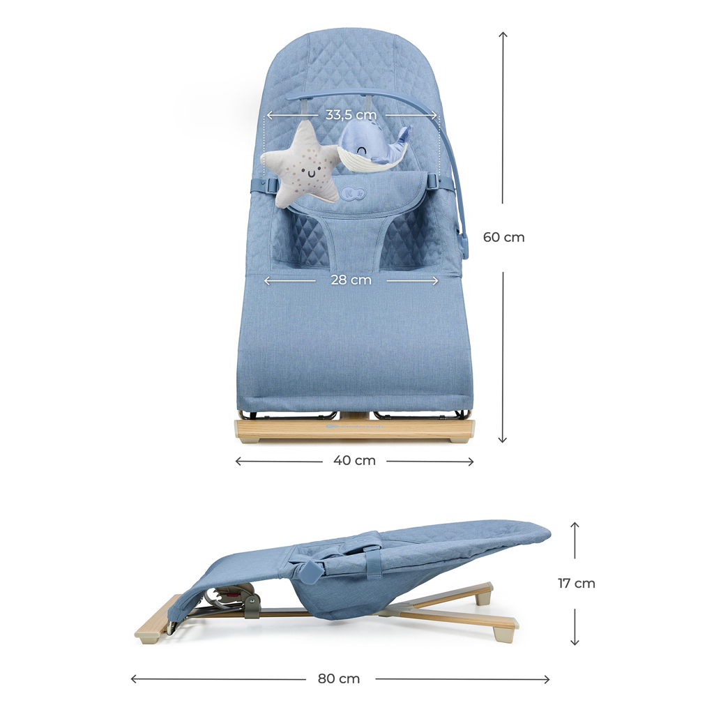 KINDERKRAFT Lehátko pohupujúce Mimi Nordic Breeze, do 9kg