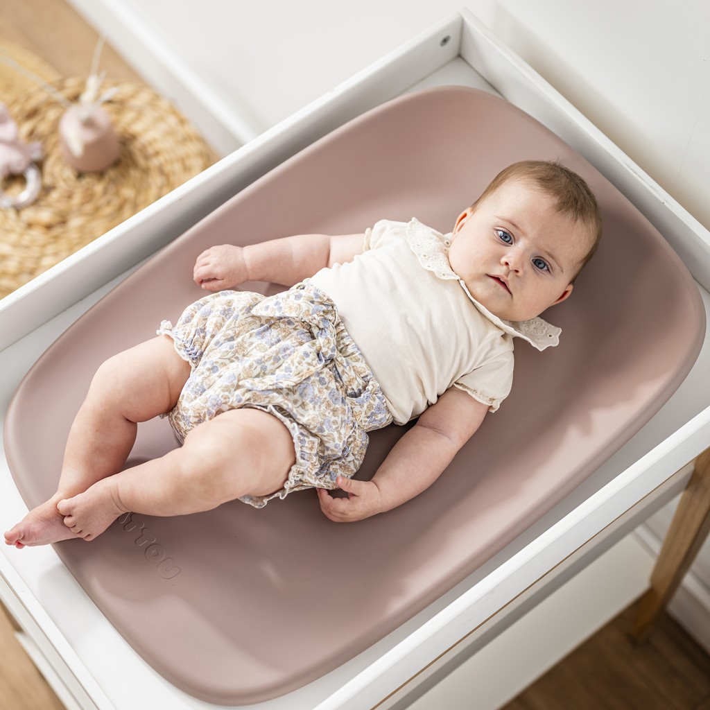 NATTOU Podložka prebaľovacia mäkká Softy Dusty pink bez BPA 50x70 cm