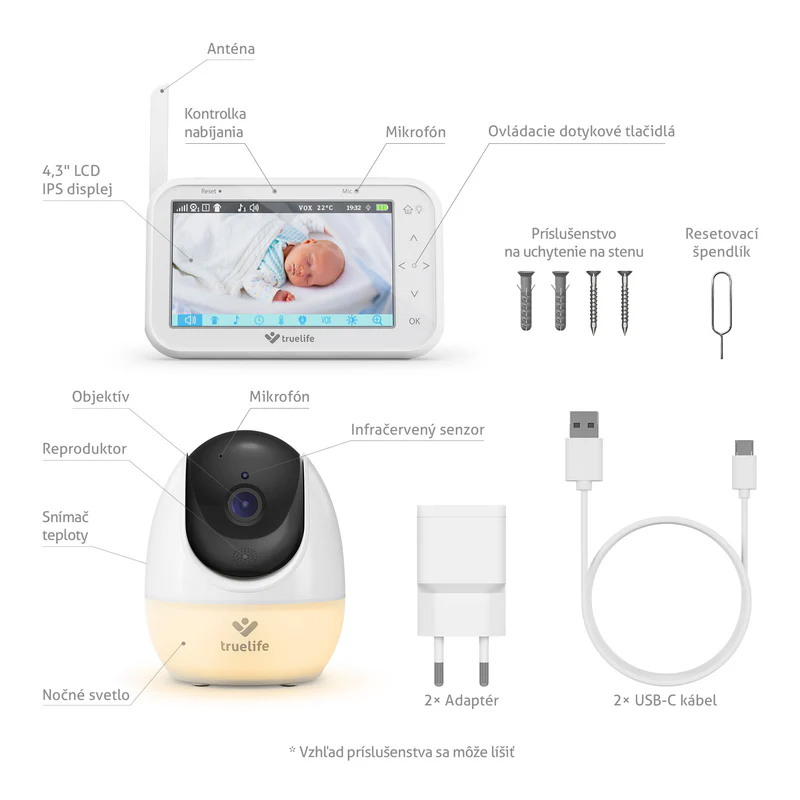 TRUELIFE Videopestúnka digitálna NannyCam R4 Pro