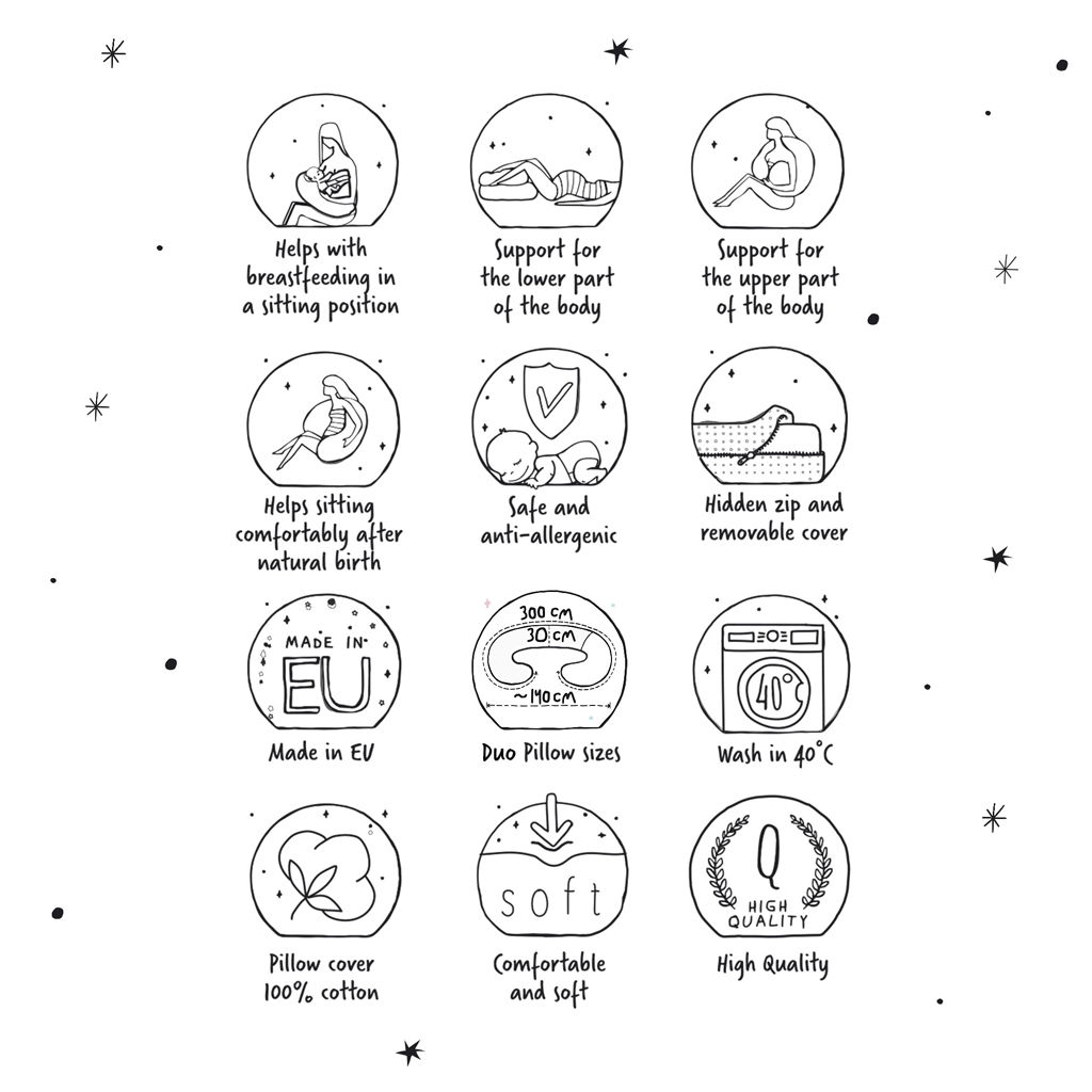 CEBA Vankúš na dojčenie Cebuška Duo Žerzej Wildflowers 300 cm