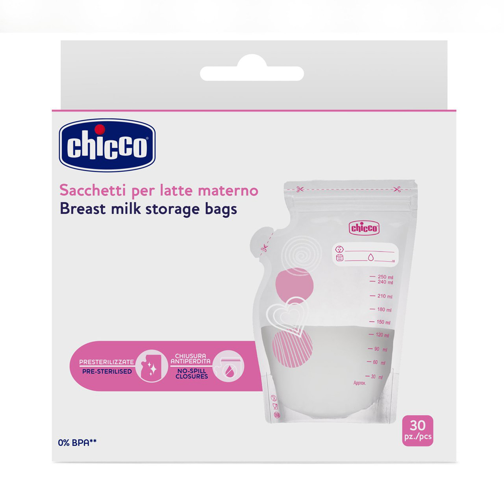 CHICCO Sáčky na materské mlieko 250 ml 30 ks