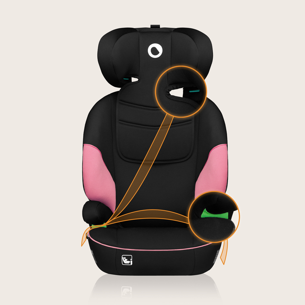 LIONELO Autosedačka Lars i-Size (100-150 cm) Pink Baby