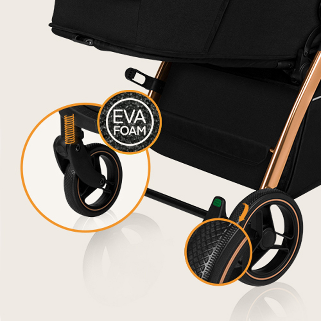 LIONELO Kočík športový Ingrid Black Onyx