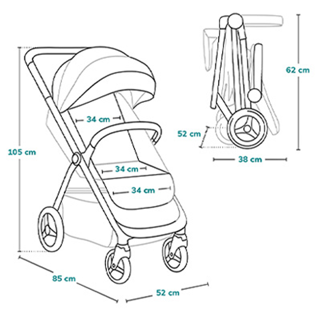 LIONELO Kočík športový Ingrid Black Onyx