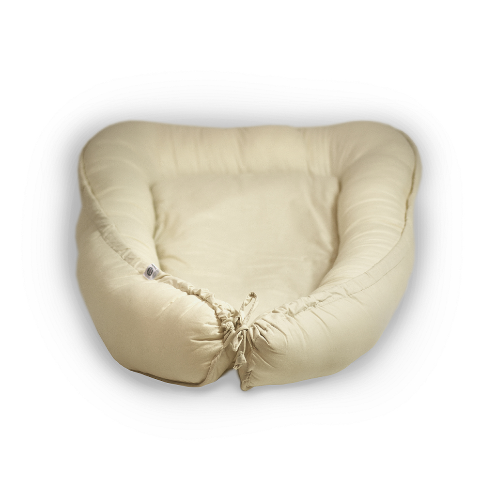 PETITE&amp;MARS Hniezdo ochranné pre bábätko FEEL SAFE Light Beige 90 x 60 cm