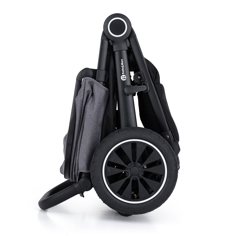 PETITE&amp;MARS Kočík Street+ Air Black Limited 100 Airplane