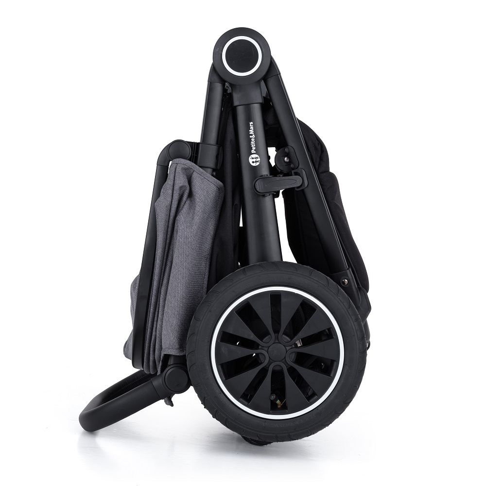 PETITE&amp;MARS Kočík Street+ Air Black Limited 100 Roses