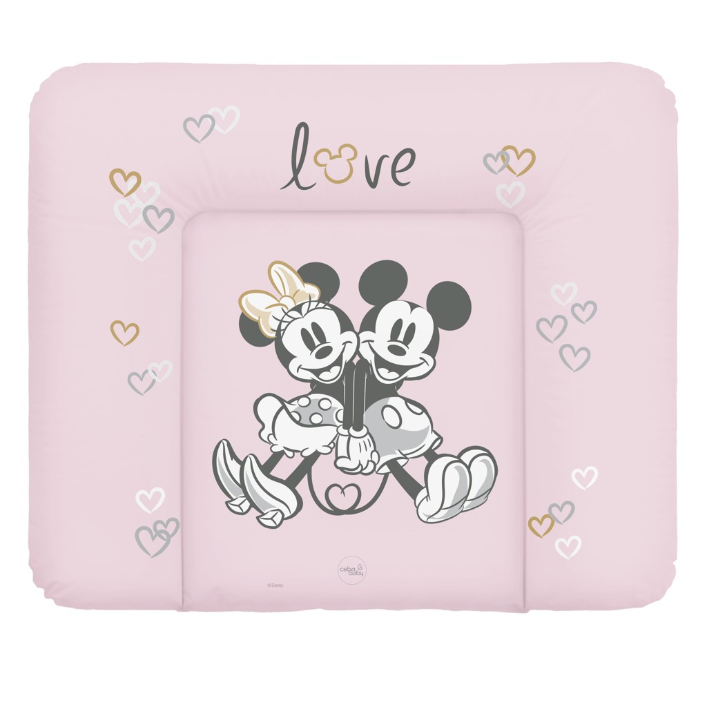 CEBA BABY Podložka prebaľovacia mäkká na komodu (85x72) Disney Minnie &amp; Mickey Pink