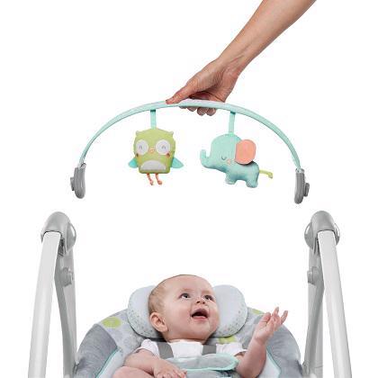 INGENUITY Hojdacie lehátko s melódiou Hoots&amp;Hugs 0m+ do 9 kg