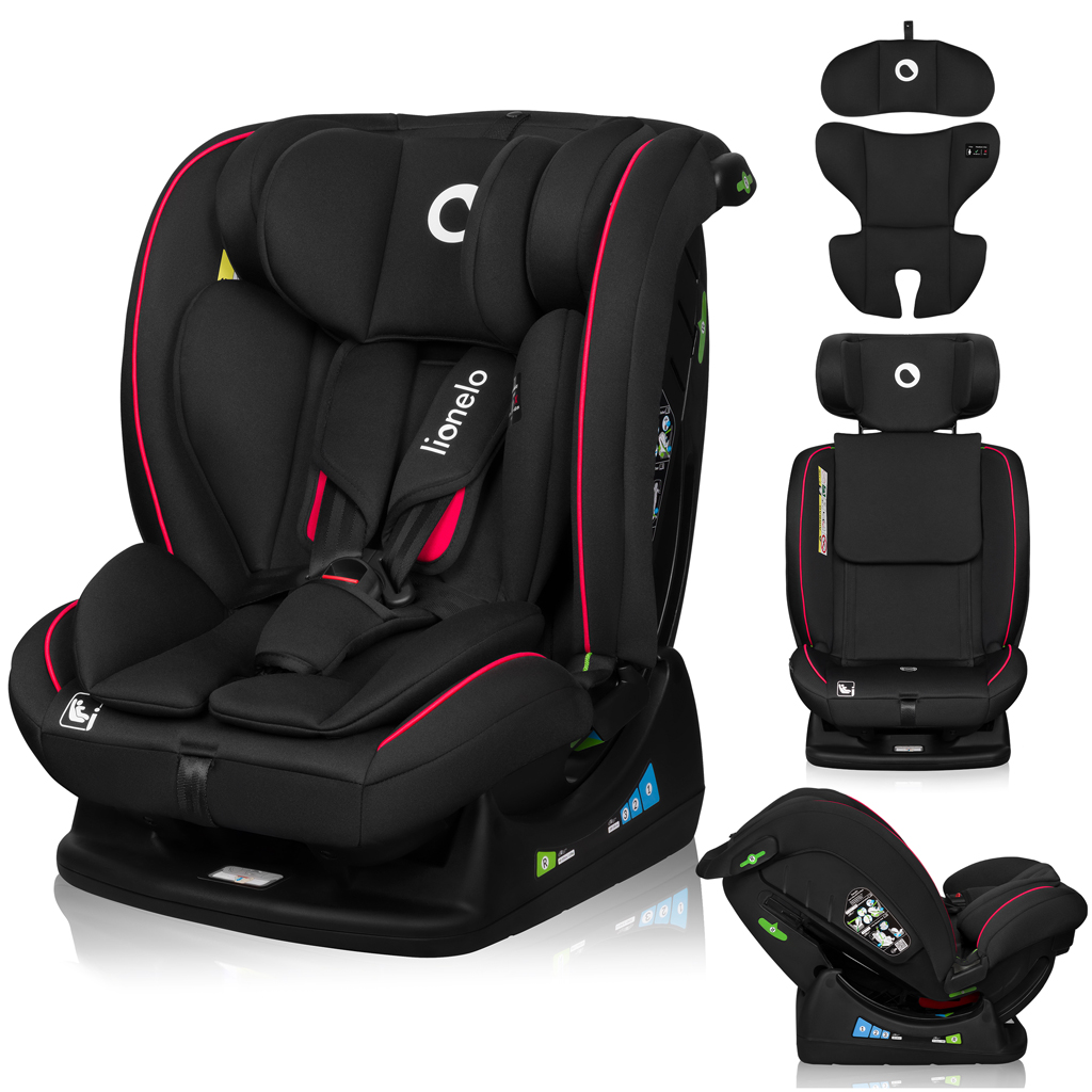 LIONELO Autosedačka Aart i-Size (40-150 cm) Black Carbon Red
