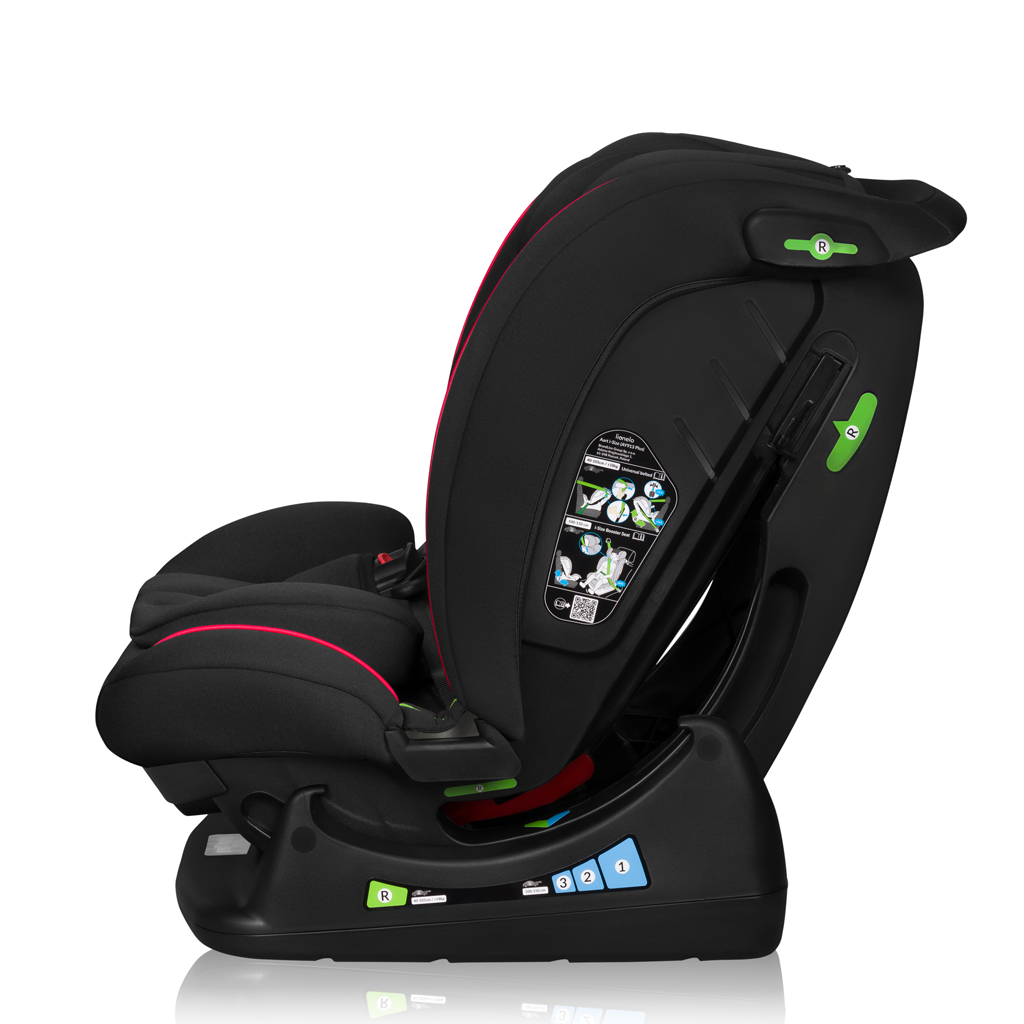 LIONELO Autosedačka Aart i-Size (40-150 cm) Black Carbon Red