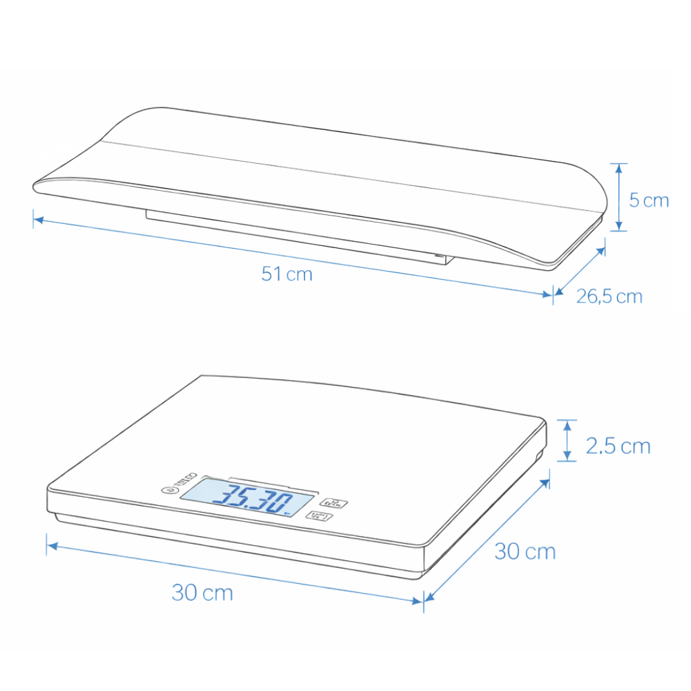PETITE&amp;MARS Multifunkčná digitálna váha 2v1 Libra