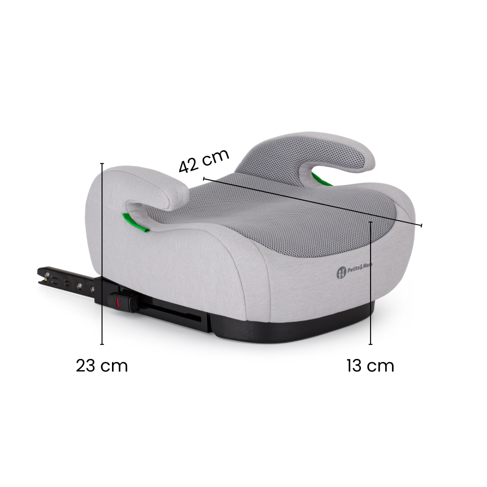 PETITE&amp;MARS Podsedák Optimus Pro i-Size Air Coal Black 125 - 150 cm (22-36 kg)