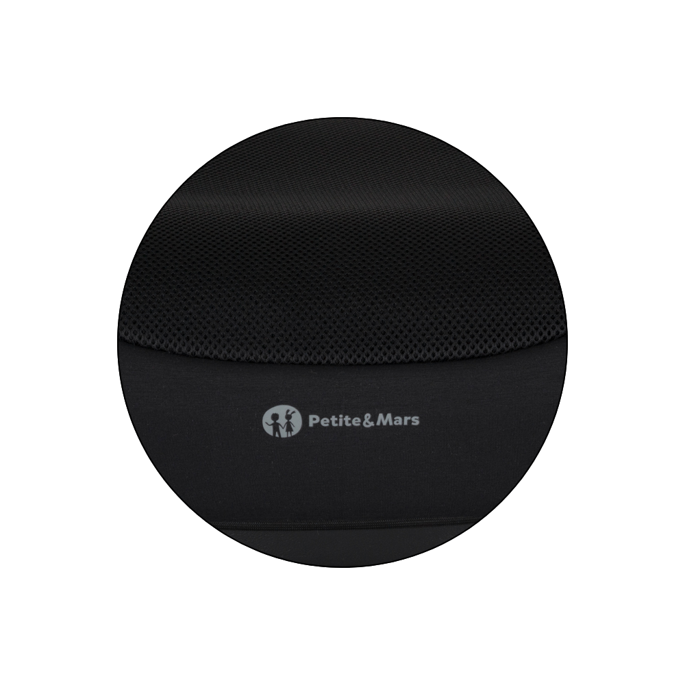 PETITE&amp;MARS Podsedák Optimus Pro i-Size Air Coal Black 125 - 150 cm (22-36 kg)