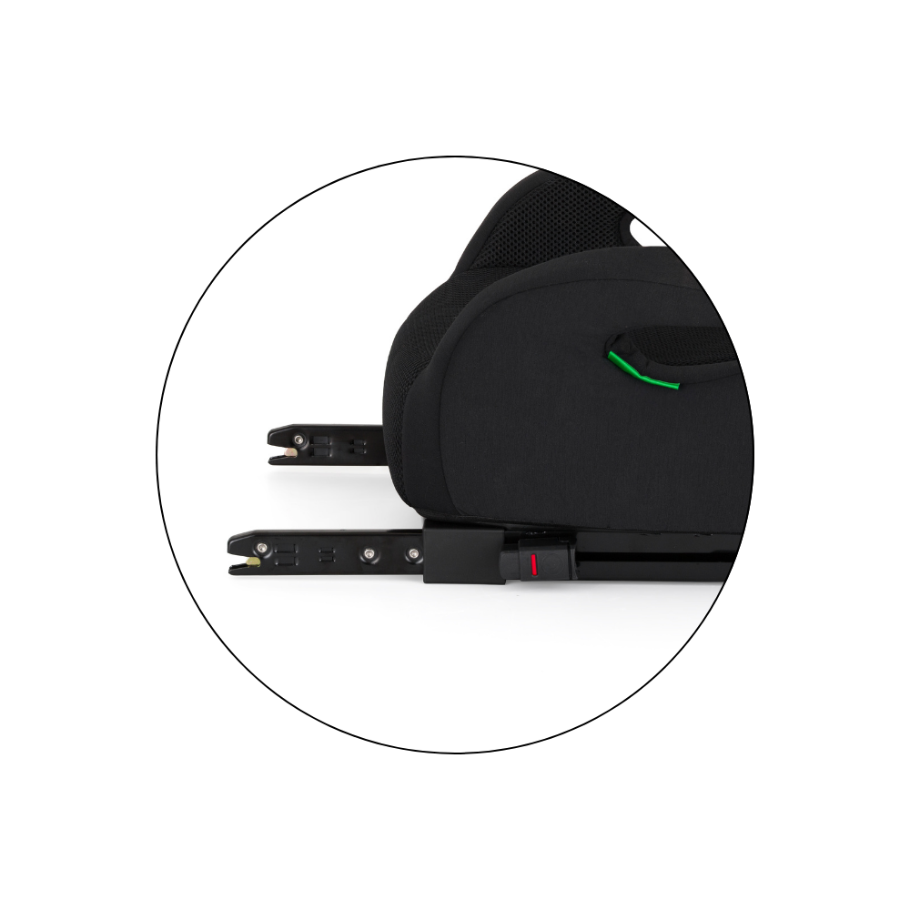 PETITE&amp;MARS Podsedák Optimus Pro i-Size Air Coal Black 125 - 150 cm (22-36 kg)