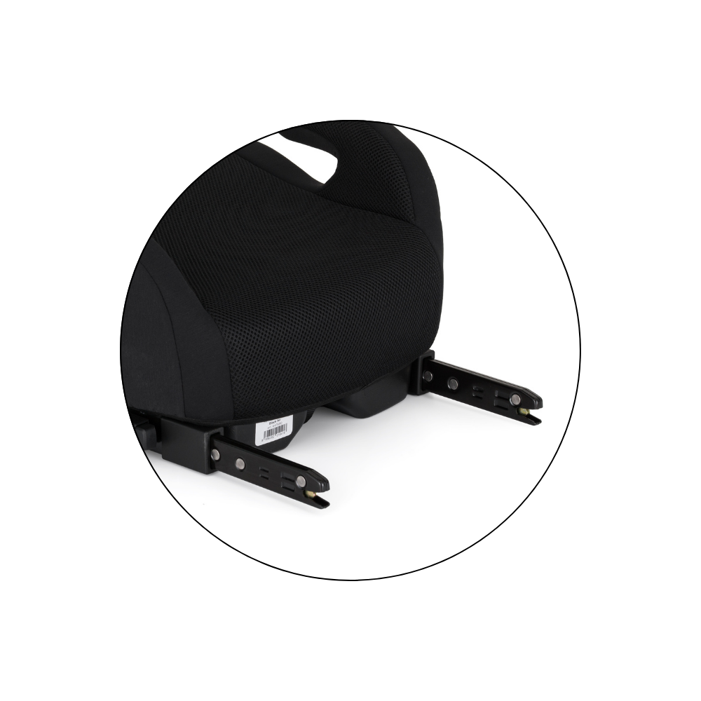 PETITE&amp;MARS Podsedák Optimus Pro i-Size Air Coal Black 125 - 150 cm (22-36 kg)