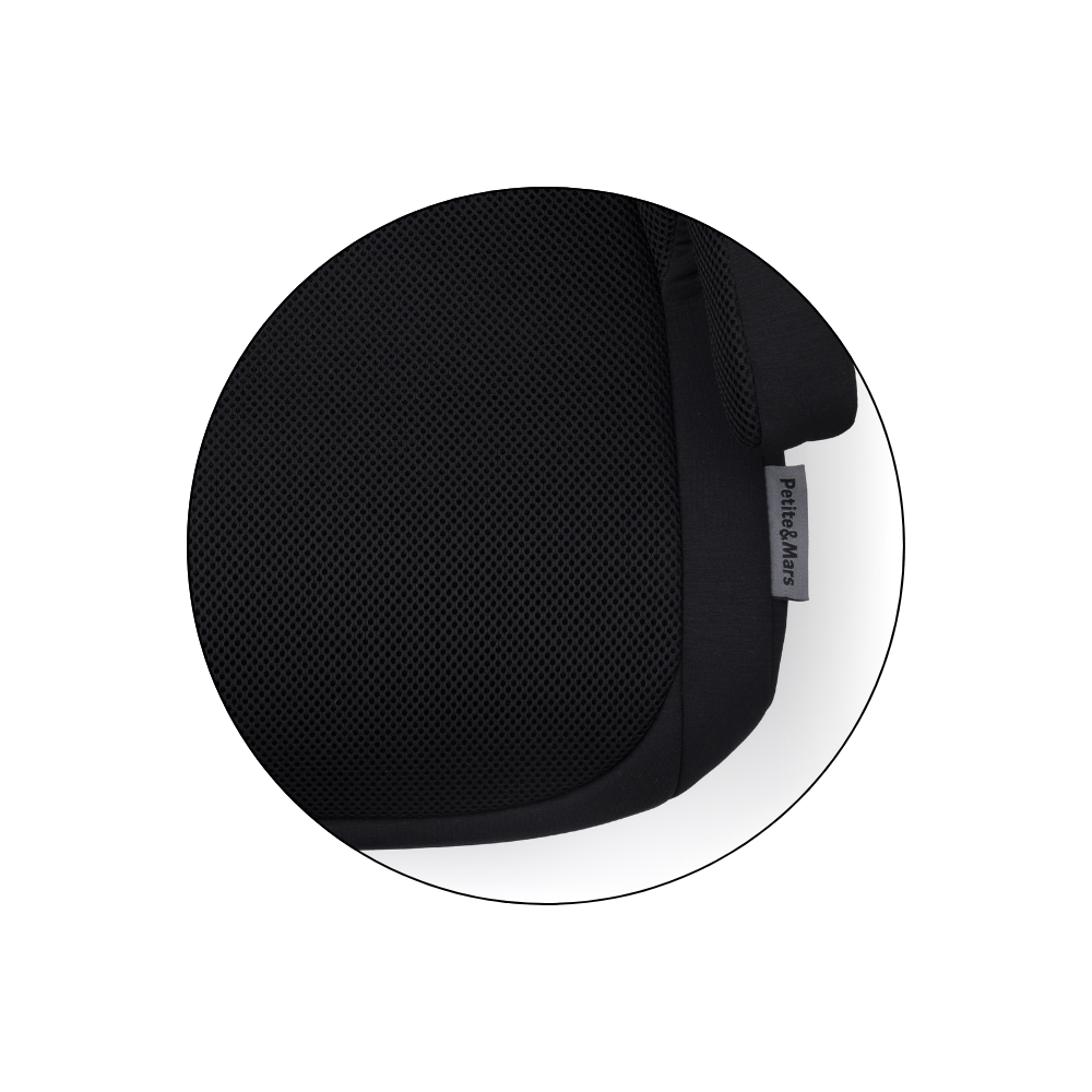 PETITE&amp;MARS Podsedák Optimus Pro i-Size Air Coal Black 125 - 150 cm (22-36 kg)