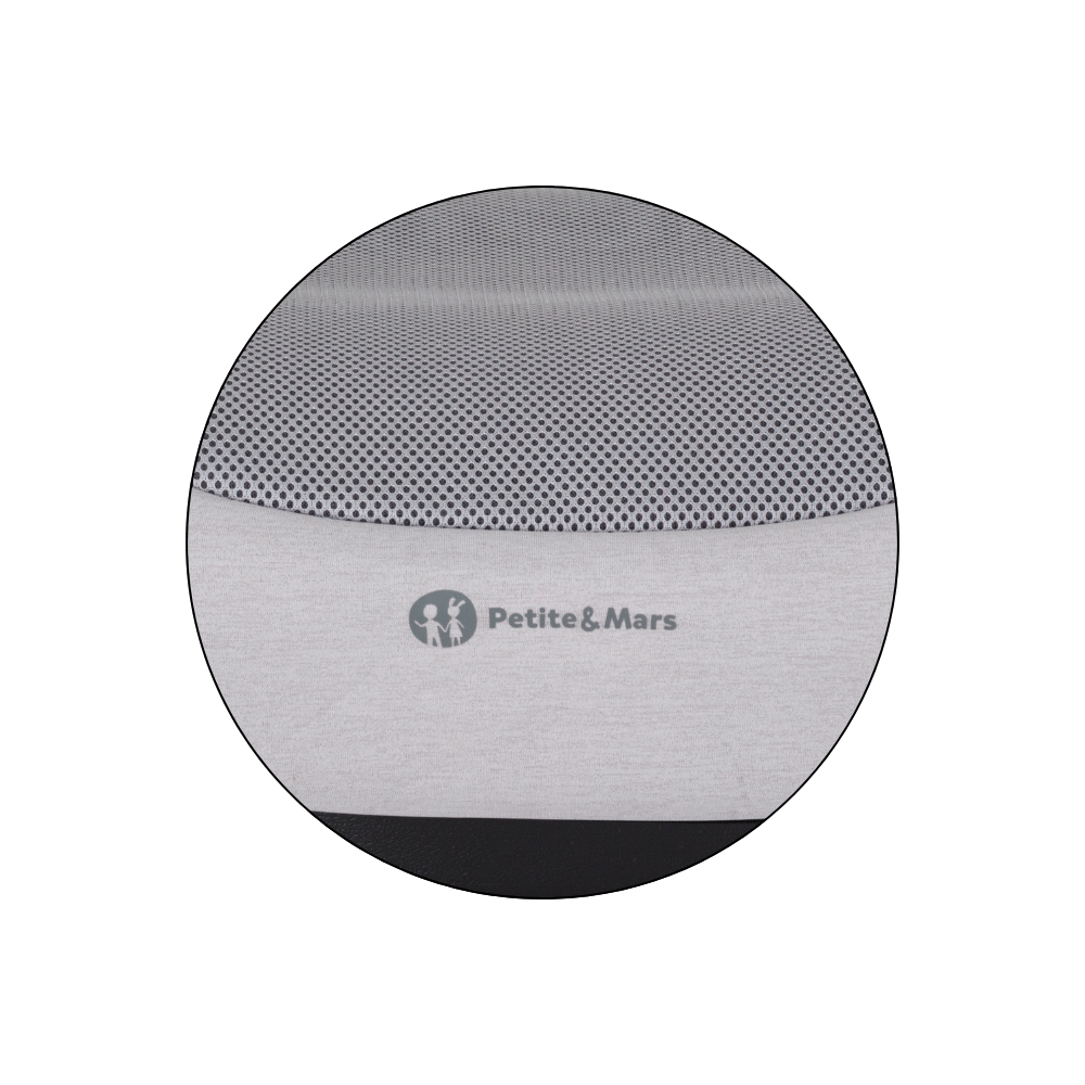 PETITE&amp;MARS Podsedák Optimus Pro i-Size Air Gentle Grey 125 - 150 cm (22-36 kg)