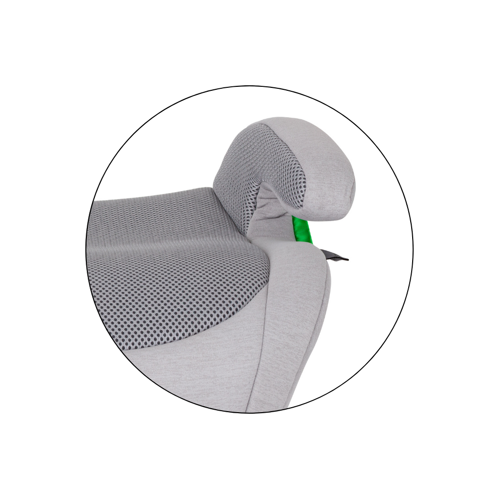 PETITE&amp;MARS Podsedák Optimus Pro i-Size Air Gentle Grey 125 - 150 cm (22-36 kg)