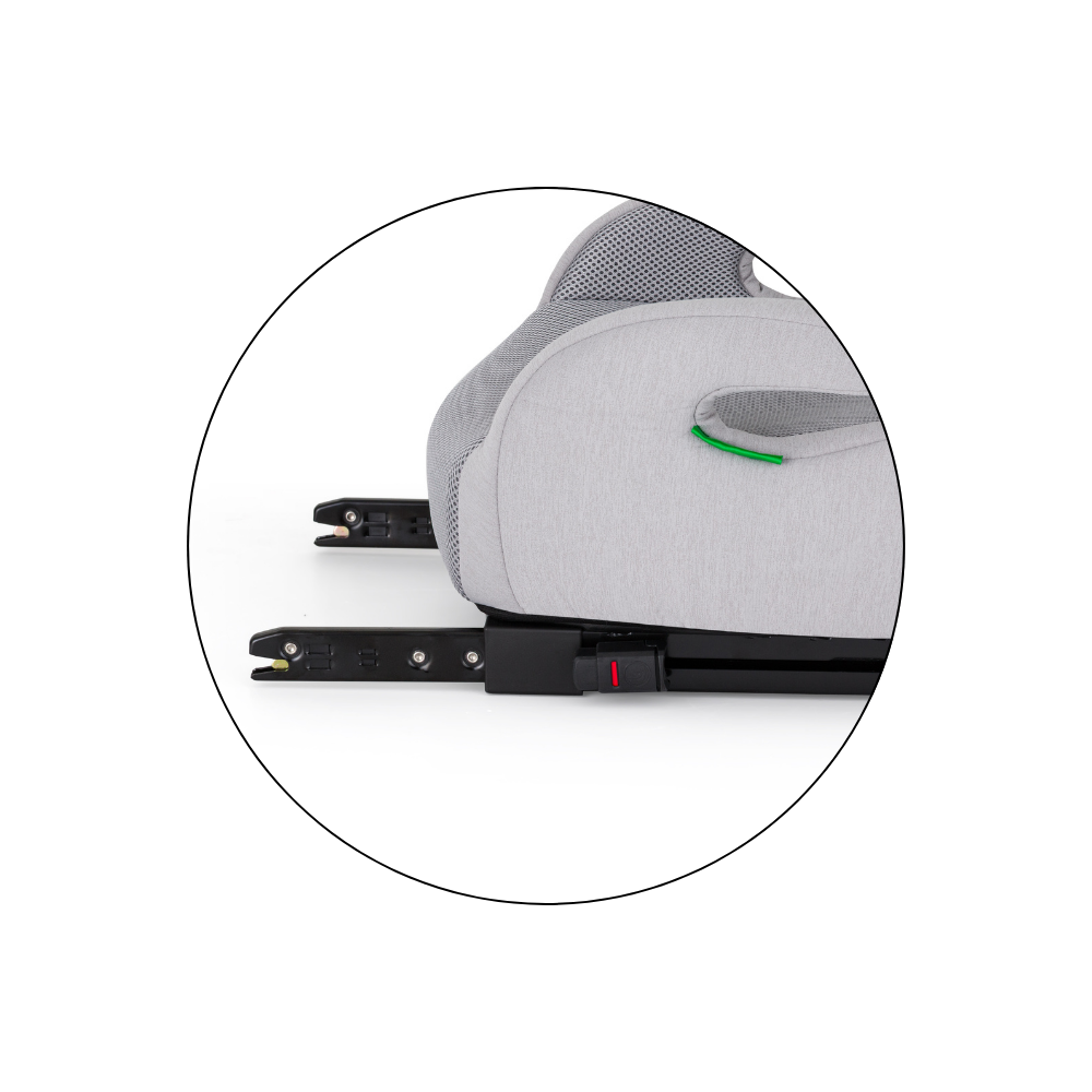 PETITE&amp;MARS Podsedák Optimus Pro i-Size Air Gentle Grey 125 - 150 cm (22-36 kg)